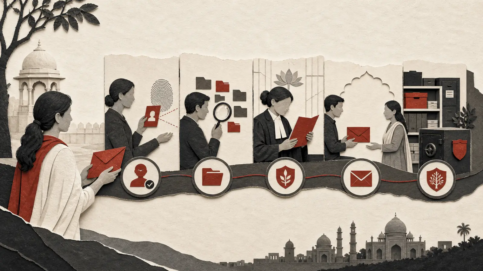 Privacy operations team coordinating a detailed data principal request case