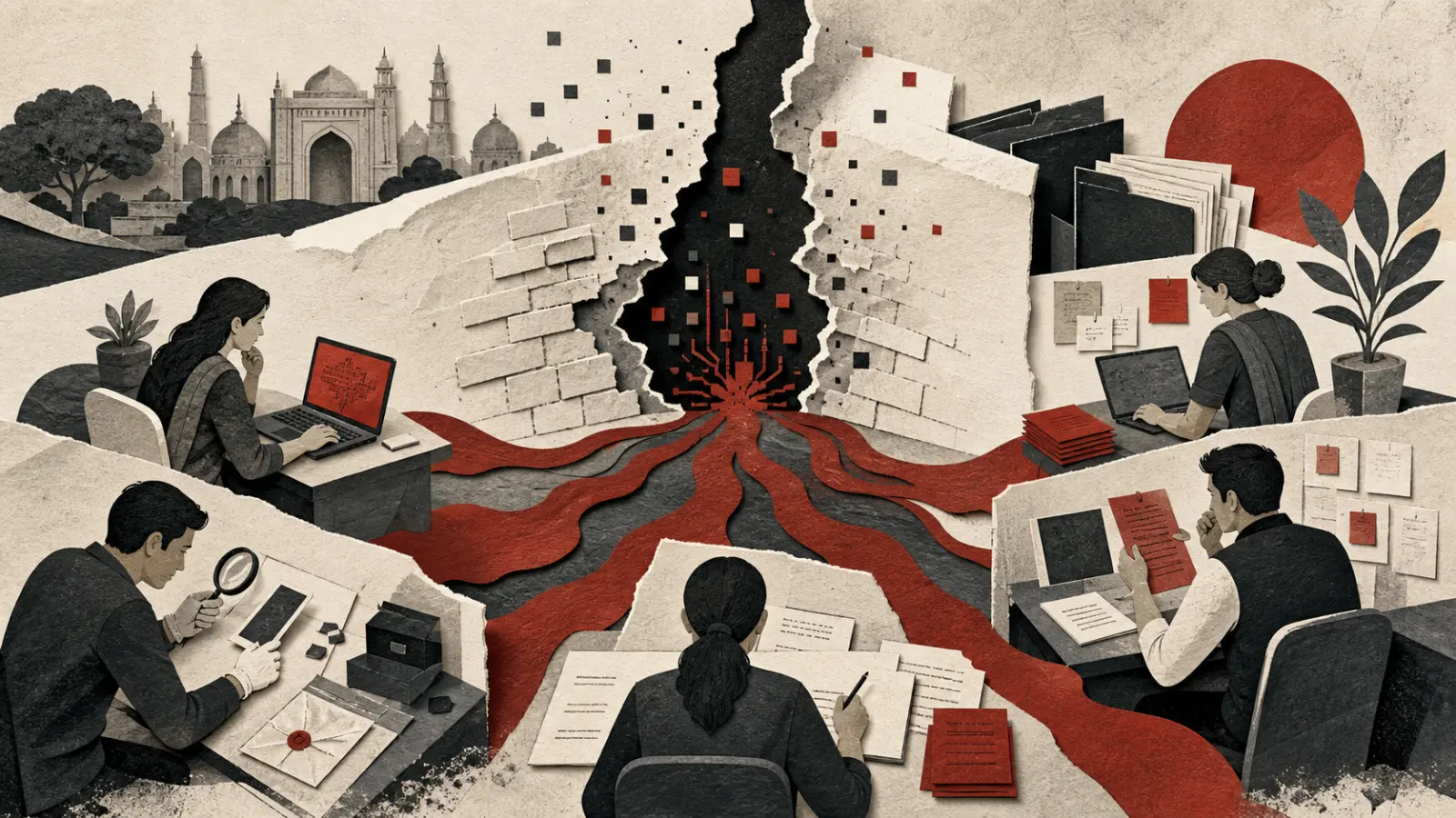 Cross-functional team coordinating an evidence-led personal data breach response