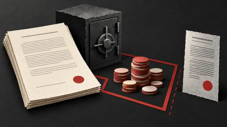An agreement and data vault beside separate contractual and regulatory risk records.