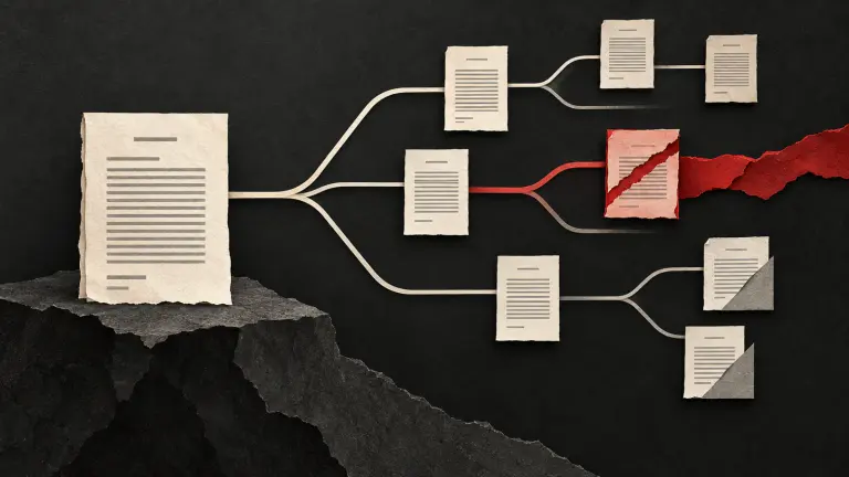 A judgment linked to later decisions, with one branch marked for changed judicial treatment.