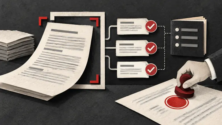 An NDA reviewed against clause tabs and a playbook before a human approval decision.