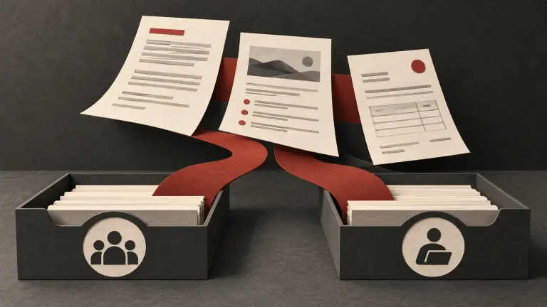 An ivory service agreement, delivered-work record and overdue invoice approach two separate procedural trays